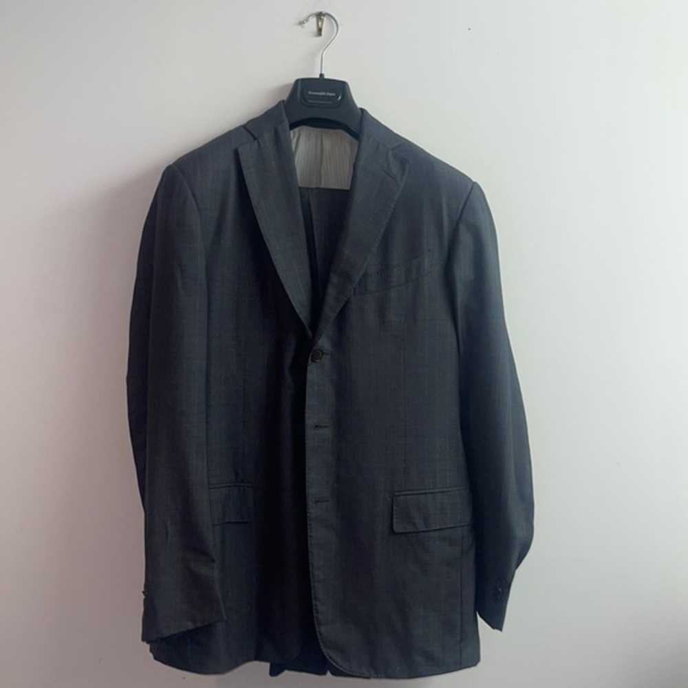 Ermenegildo Zegna Trofeo 600 40R 2 Button Microche & matching trousers *PREOWNED